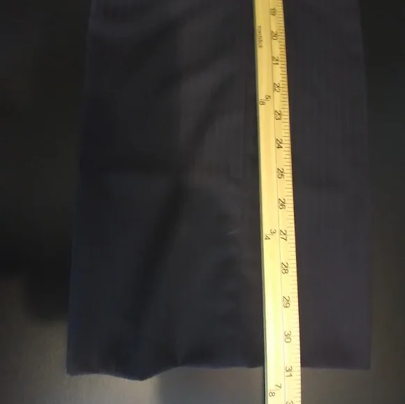 Carlo Lusso 2 Pc Black Pin Stripe Mens Suit Size 42 Business Office Lawyer Work - Picture 2 of 13